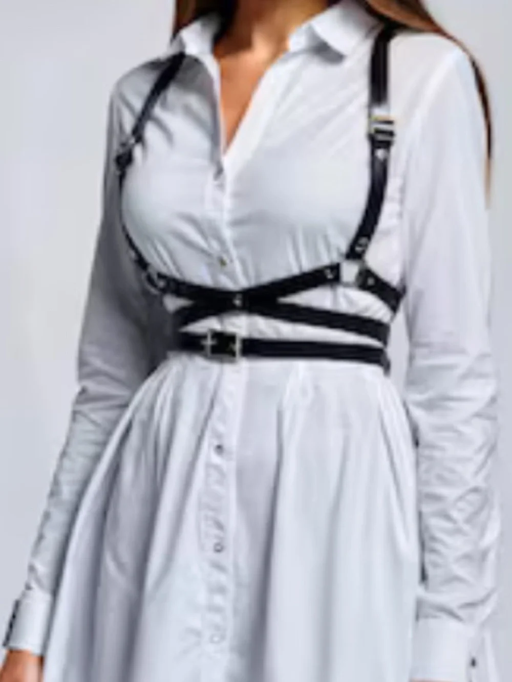 Fashion Black Adjustable Harness Belt